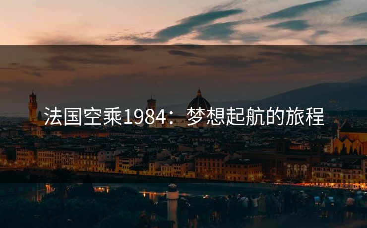 法国空乘1984:梦想起航的旅程 法国空乘1984:梦想起航的旅程