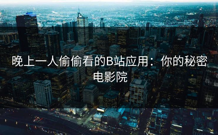 晚上一人偷偷看的B站应用：你的秘密电影院